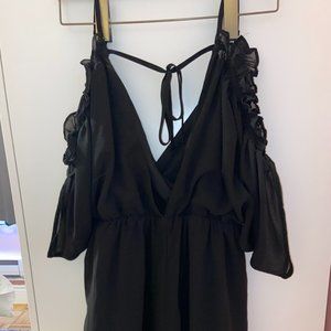 Off The Shoulder Romper | Black